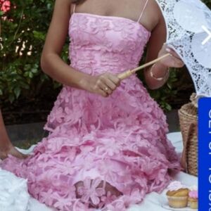 Angel Biba Blush Pink Textured Dress